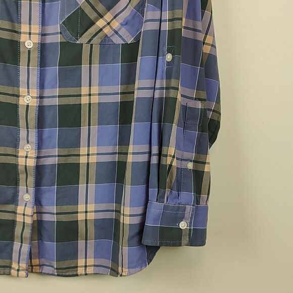 Ralph Lauren Plaid Cotton Twill Roll Tab Sleeve Button Front Shirt Size 2X - Picture 5 of 13